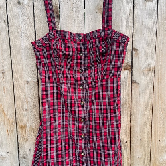 HOLLISTER Plaid Sundress Size Medium - Picture 3 of 7